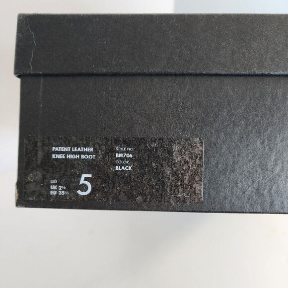 J. Crew Italian Black Patent Leather Boots Women's SZ 5 - #BM706 - New in Box! - Picture 8 of 9